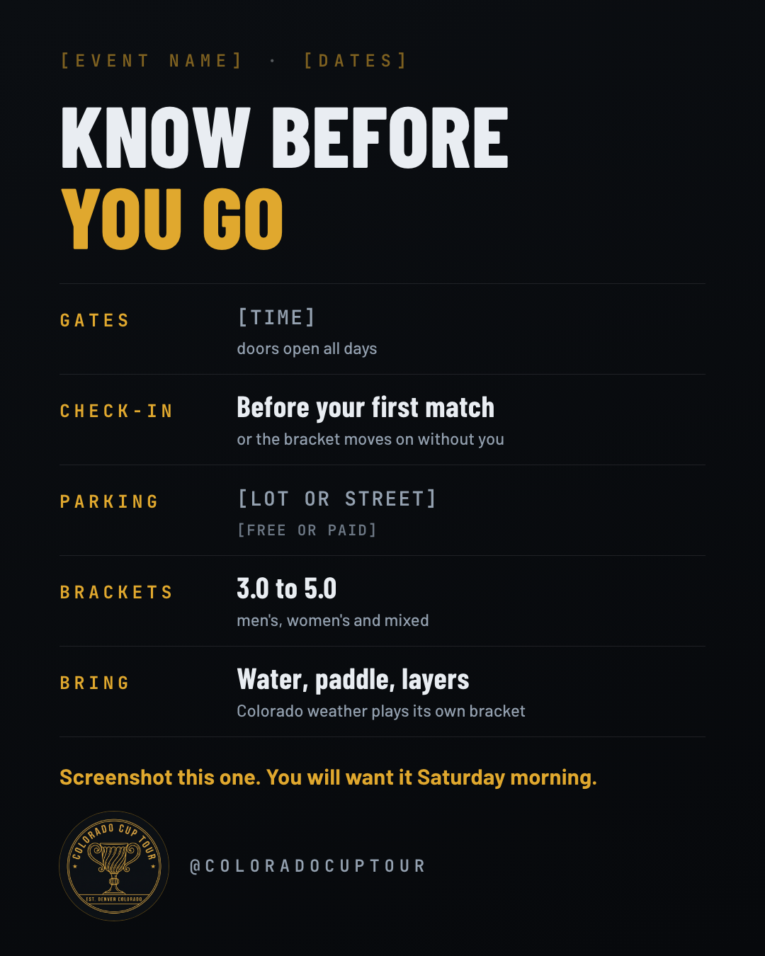 Know before you go